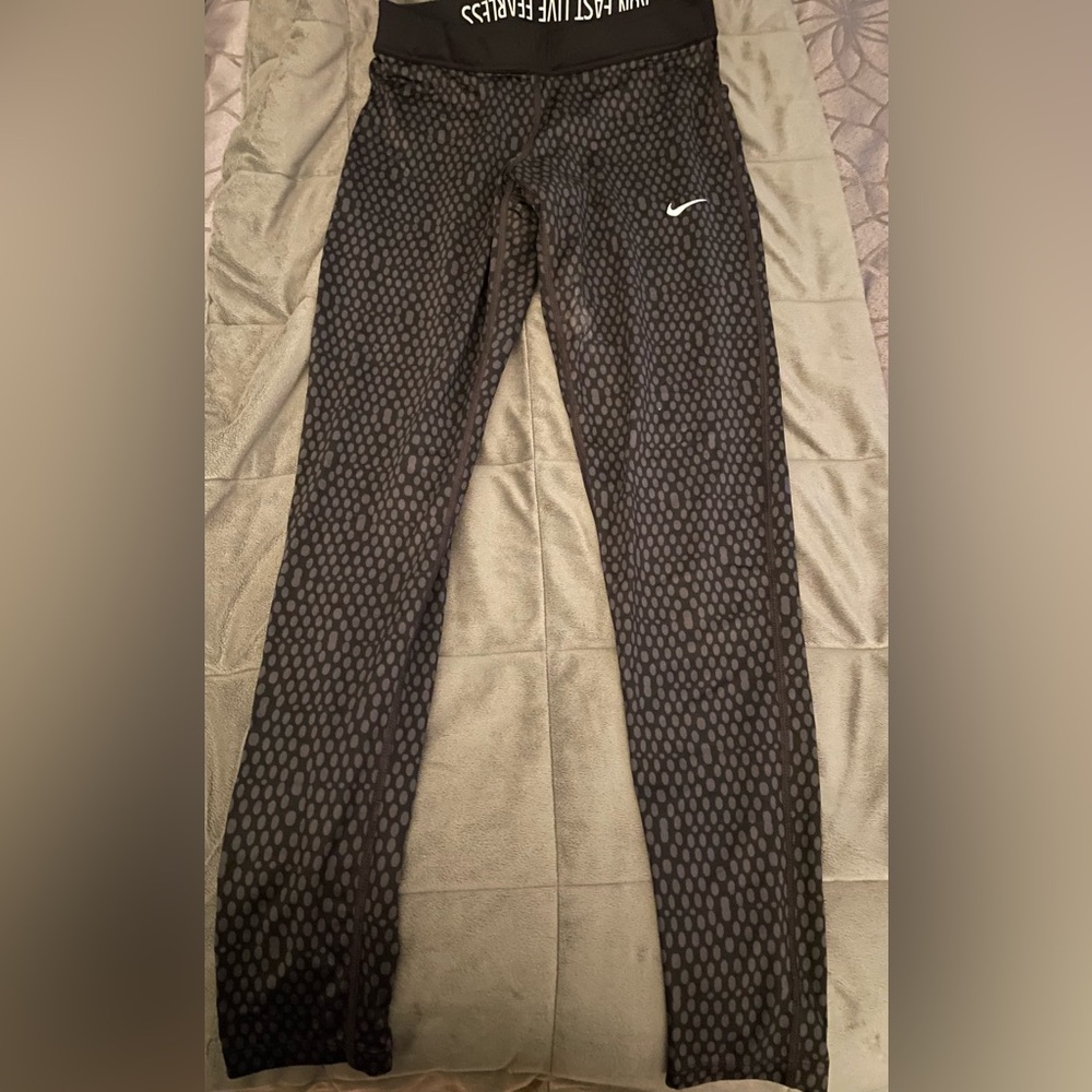 Women’s Nike Dri - Fit Black and Grey leggings. Size small.